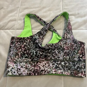 Fabletics Womens Harlyn Reversible Sports Activewear Bra Earthen and Green NWT - Picture 1 of 5