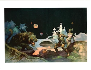 Frank Frazetta Art Print - THUVIA, MAID OF MARS Peacock Press/Bantam Books 1977 - Picture 1 of 1