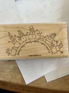 Stampin' Up Snowy Days Frosty Nights Warm Hearts Rubber Stamp The World Over - Picture 1 of 4