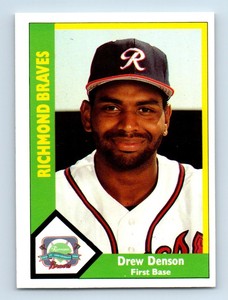 1990 CMC Richmond Braves Drew Denson Richmond Braves #11