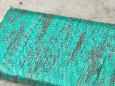 embroidery  silk trim 1/8" ribbon 4mm jade ombre 1yd Japan - Image 1 of 3