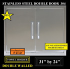 31" DOUBLE WALLED ACCESS DOOR 16 GAUGE OUTDOOR BBQ 304 STAINLESS STEEL BEST QUAL