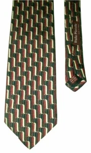 Cravatta collo uomo Italo Piccolo BELLISSIMA 100% seta rosso bordeaux blu Italia 58"L - Foto 1 di 6