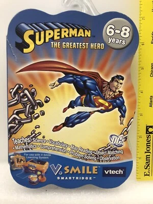V-tech V.Smile Smartridge - DC Comics -SUPERMAN THE GREATEST HERO- NIP - Image 1 of 2