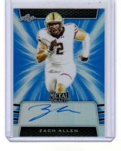 ZACH ALLEN 2019 Leaf Metal Draft ROOKIE BLUE AUTOGRAPH #BA-ZA1 (31/35) ARIZONA - Picture 1 of 2