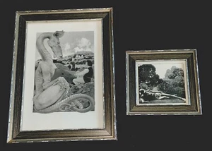 Maxfield Parrish “Reluctant Dragon” & Tailpiece Orig’l Illust’ns 1902 Dream Days - Picture 1 of 23