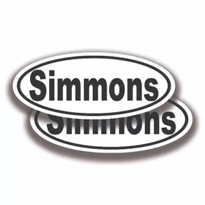 DECALCOMANIE NOME SIMMONS 2 Adesivi Bogo Auto Camion Paracolpi Finestra - Foto 1 di 1