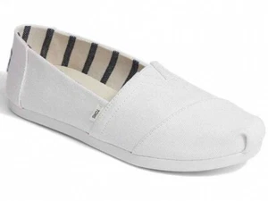 TOMS ALPARGATA - Size 10 M - Women's SLIP-ON- White canvas**NEW** - Picture 1 of 1