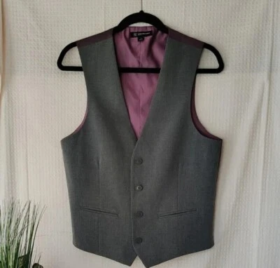•N•C International Concepts Men's Gray Suit Vest Size Small Slim Fit - Image 1 of 4