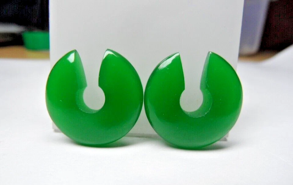 Зеленый оникс Stoner обручи уха вес вися вилки Рождественский подарок, вилки растянуты - Изображение 1 из 4
