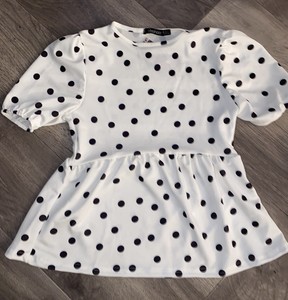 spotty peplum top