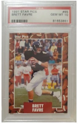 1991 Star Pics Brett Favre RC graded PSA 10 card - Image 1 of 2