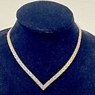 Vtg Rare Sterling Silver (925) Serpentine Chain Necklace Stamped Italy Beautiful