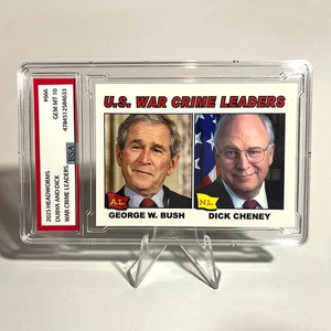 Tarjeta de líderes del crimen de guerra de Dubya y Cheney - losa (parodia) - Imagen 1 de 2