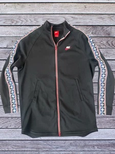 Nike Sportswear Taped Poly Track Jacket AJ2681-010 Black Mens L Big Back Logo - Picture 1 of 9