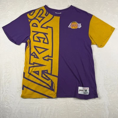 Футболка мужская Mitchell & Ness Los Angeles Lakers NBA золотисто-фиолетовая средний размер - Изображение 1 из 4