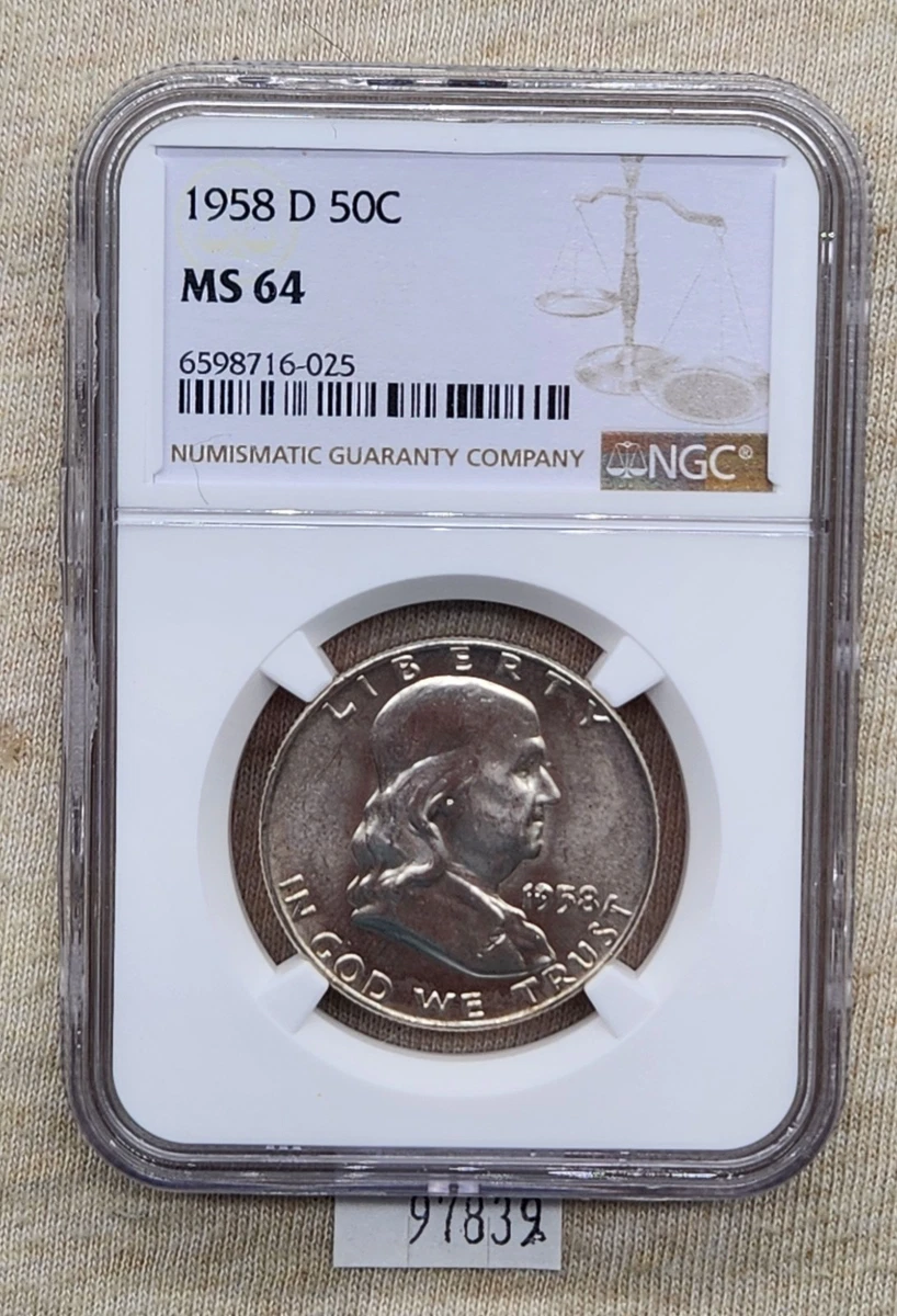 1958 MS 64 Graded Franklin Half Dollars for sale | eBay