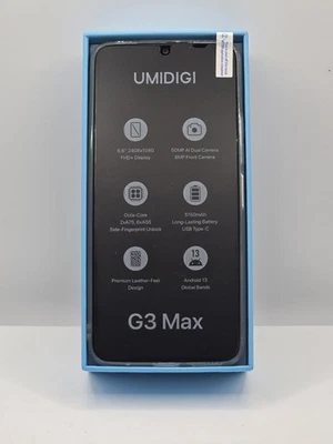 UMIDIGI G3 MAX 6.6" 8+128GB Unisoc T606 Smartphone 50MP Camera Android 13 Unlock - Image 1 of 4