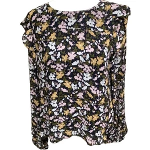 Top Sanctuary Anthropologie multicolore manica lunga taglia small preppy boho ufficio - Foto 1 di 6