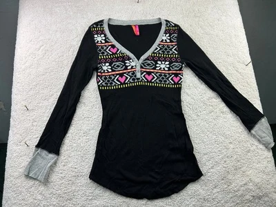 Suéter térmico medio negro para mujer Jennifer Moore corazón Y2K Foto 1 de 4