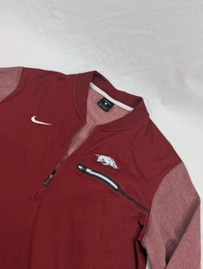 Nike Arkansas Razorbacks Mens L Dri-Fit Quarter Zip Long Sleeve, Soft, Athletic - Picture 1 of 9