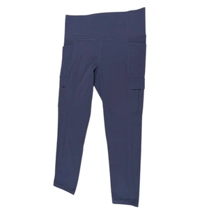 Athleta Salutation Cargo 7/8 Tight Women's SIZE M MEDIUM Blue Pockets Legging - Picture 1 of 8