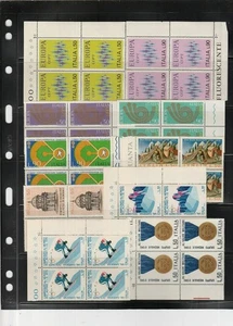 VF MNH Italy Blocks of Four On Two Vario Stocksheets - Mostly 1980's - SEE!!! - Picture 1 of 1