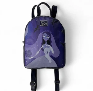 Tim Burton CORPSE BRIDE Backpack PURPLE & DARK BLUE Bag - Picture 1 of 7