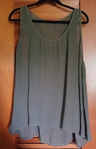 POLO DONNA RALPH LAUREN BLUSA SENZA MANICHE VERDE MIMETICO TAGLIA L/XL - Foto 1 di 4