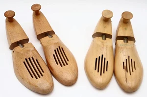 Due paia di scarpiere vintage in legno Nadex - Foto 1 di 8