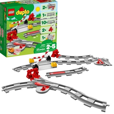 LEGO DUPLO Town Train Tracks 10882 Building Kit 23pcs Toy Bricks - Image 1 of 3