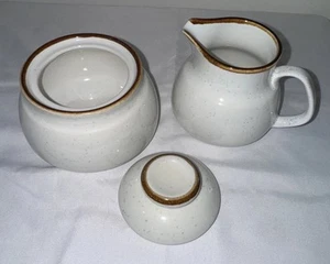 3 Pc Set Vintage Mikasa Natural Beauty Sugar Bowl Creamer Double Spout C9000 - Picture 1 of 8
