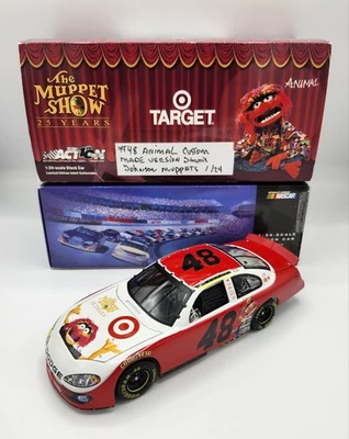 Hecho a medida Jimmie Johnson #48 Target Muppets RCCA escala 1:24 Diecast NASCAR Foto 1 de 4