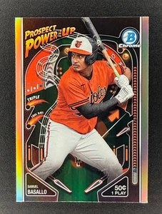 SAMUEL BASALLO, 2024 Bowman Chrome Prospect Power-Up REFRACTOR, ORIOLES - Picture 1 of 2