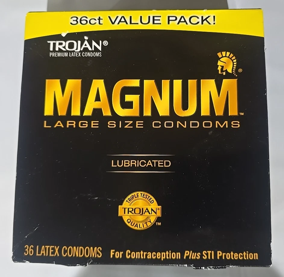 Condones grandes de látex lubricados Trojan Magnum - Paquete de 36 2028-2029 Foto 1 de 2