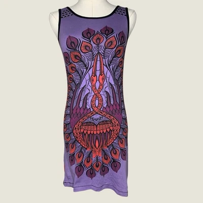 Vestido ceñido al cuerpo vintage a rayas con gráfico de cisne personalizado Y2K Foto 1 de 4