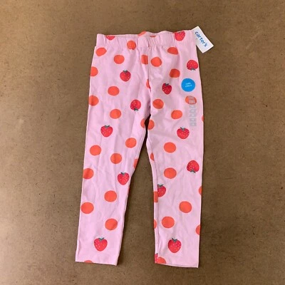 Leggings Carter's Niñas Talla 10 Rosa Estampado Fresa Largo Capri Nuevos con Etiquetas Foto 1 de 4