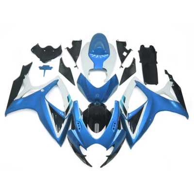 Blue White Fairing Kit For Suzuki GSXR600 GSXR750 2006 2007 Injection Bodywork - Image 1 of 4