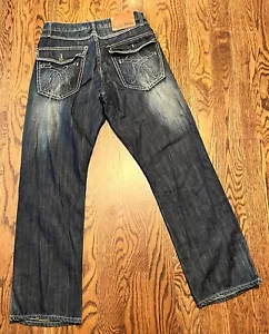 Artful Dodger Jeans 32x32 sciabole incrociate coltelli ricamati - Foto 1 di 6