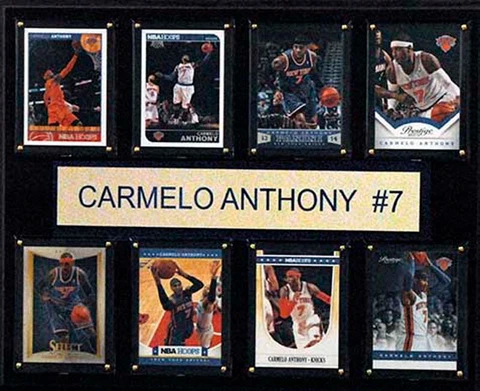 NBA 12"x15" Carmelo Anthony New York Knicks 8-Card Plaque Cover
