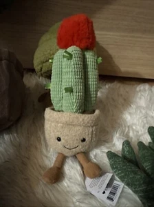 Jellycat Amuseables Moon Cactus Green Plant Soft Plush Stuffed Animal Cute NWT - Picture 1 of 3