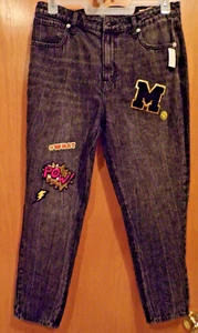 JEANS NEGROS ADORNADOS CON PARCHES~JUNIOR 13~Nuevos ~Sin límites - Imagen 1 de 2