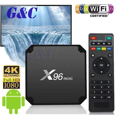 X96 TV Box Android 7.1.2 S905W Quad Core WiFi HD 2GB+16GB 4K Lettore multimediale A2TM - Immagine 1 di 4