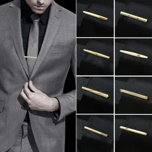 Tie Clip For Men Classic Tie Clip Alloy Tie Bar Enamel Tie Collar Pin Business ~ - Picture 1 of 25