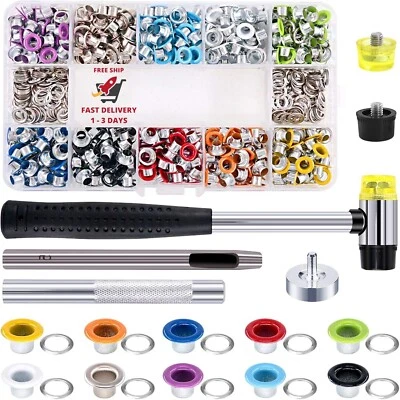 Kit de 500 juegos de ojales de 3/16 de pulgada, herramienta de ajuste de ojales Foto 1 de 4