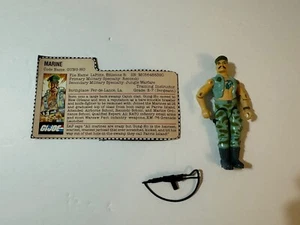 Vintage G.I. Joe ARAH Hasbro 1983 Gung-Ho Marine mit Personalausweis guter gebrauchter Zustand - Bild 1 von 18