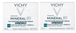 Vichy Mineral 89 72H Moisture Boosting Cream Rich Texture 2 Pack EXP 01/26+ - Picture 1 of 2