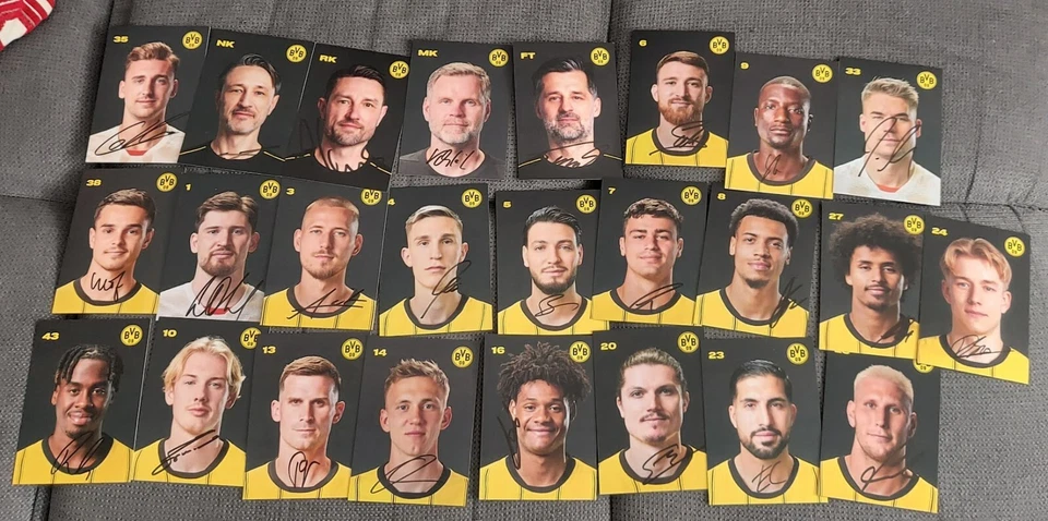 25 Original Signierte Autogrammkarten Set BVB Borussia Dortmund 2024/2025 24/25 - Bild 1 von 1