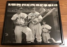 JOHNNY PESKY WITH TED WILLIAMS AUTOGRAPHED 16x20 PHOTO "TED WE DID IT" 2004 WS