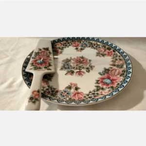 National Smithsonian Ny Cooper Hewlett Museum Design Matching Cake Plate/spoon - Picture 1 of 9